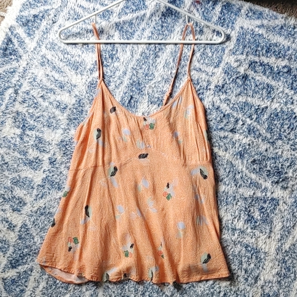 O'Neill Peach Floral Tank Top
